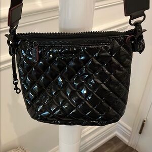 MZ Wallace black laquer crossbody bag. Very versatile. Barely used in excellent